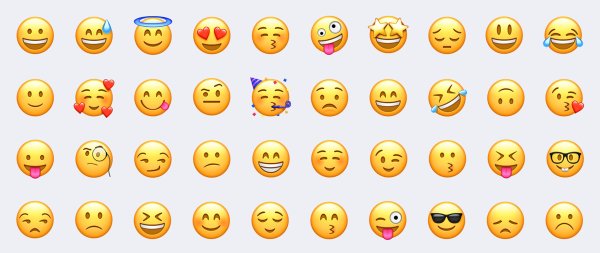 Значки смайлики символы