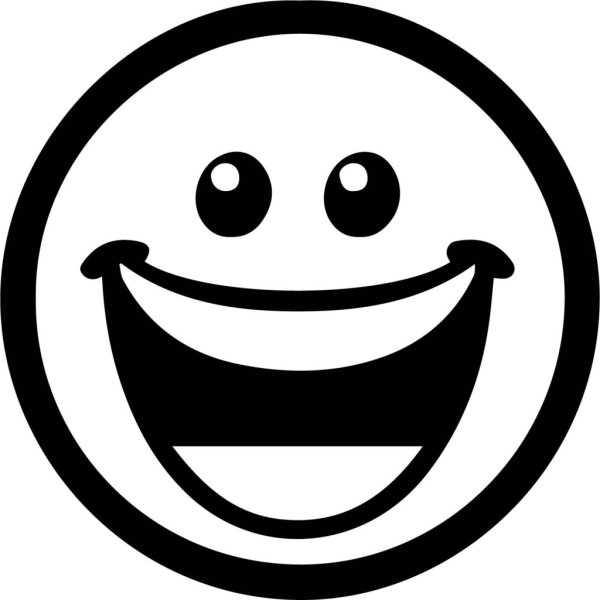 Смайлики чёрно белые