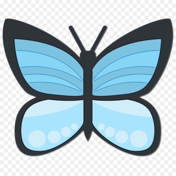 Синяя бабочка смайлик