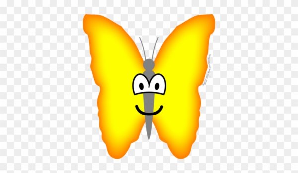 Оранжевая бабочка смайлик