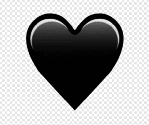 Чёрное сердце смайлик