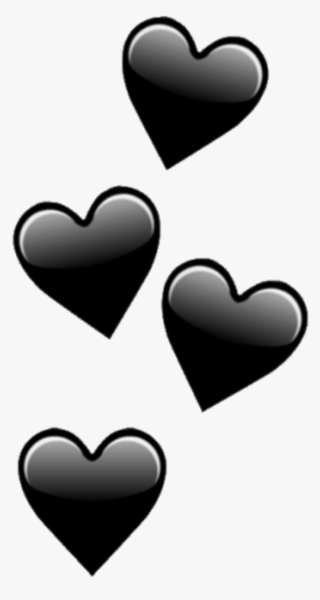 Черное сердечко на прозрачном фоне