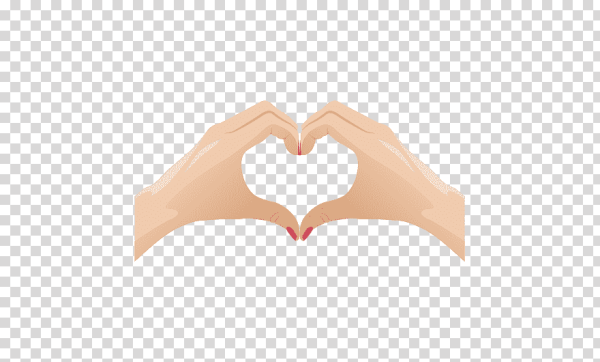 Смайлик сердечко из рук