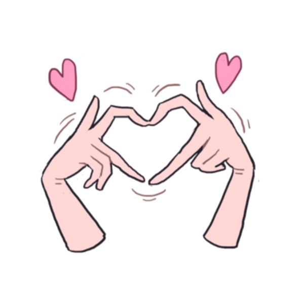 Сердечко из пальцев рук