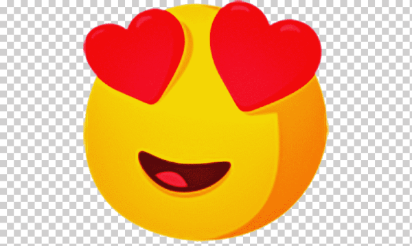 Эмодзи глаза сердечки