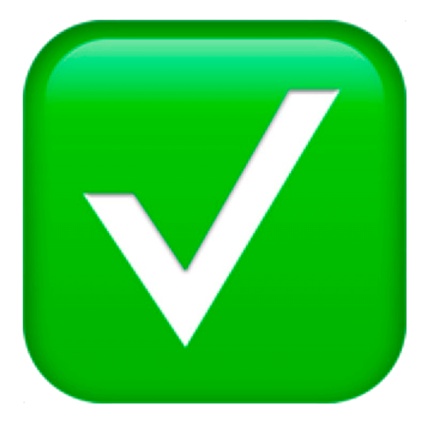 Зеленая галочка в квадрате