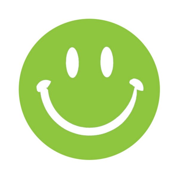 Смайл зеленый с улыбкой