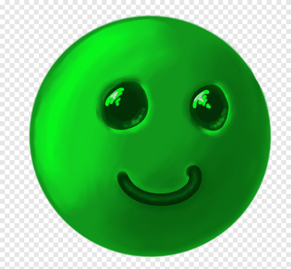 Смайл листик зеленый