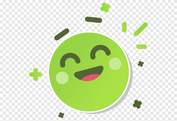 Смайлик телефон зелёный