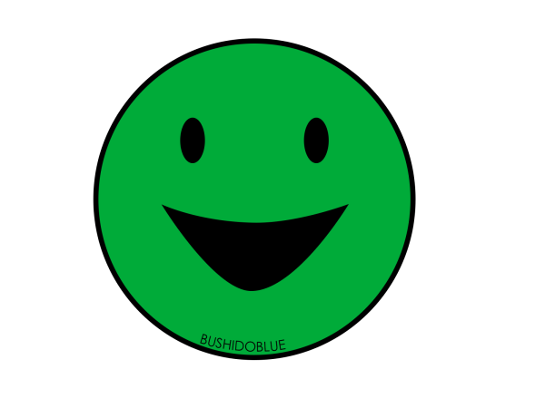 Смайлик зеленый кружок