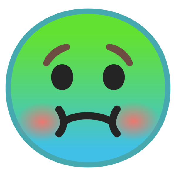 Зеленый смайлик тошнит