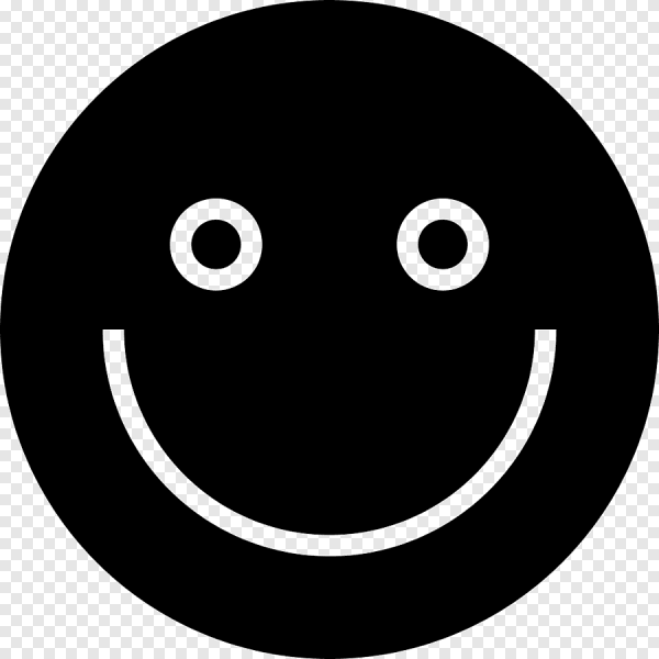 Черный смайлик улыбка