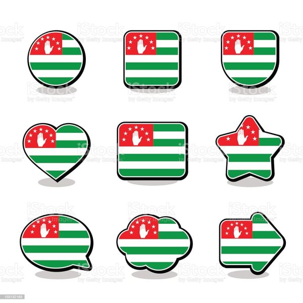 Флаг Абхазии вектор