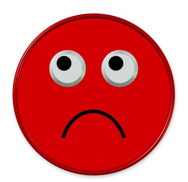 Красный смайлик