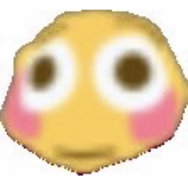 Смайлик с покрасневшими глазами