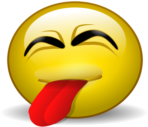 Смайлик с языком без фона