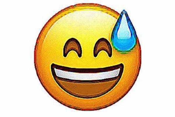 Смайлик с капелькой пота