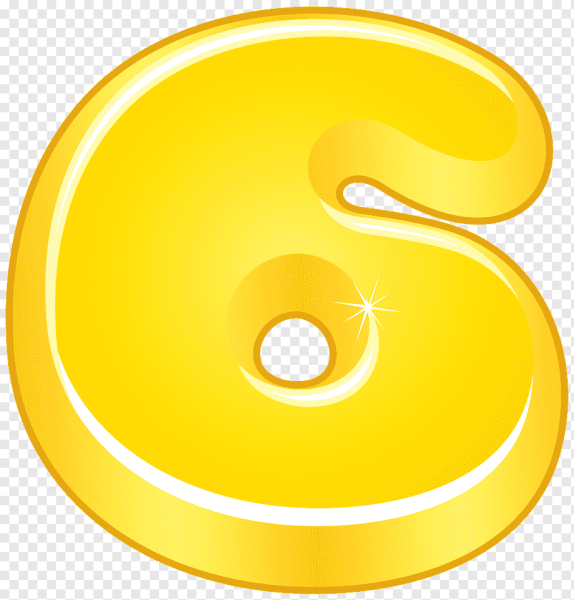 Желтые красивые цифры