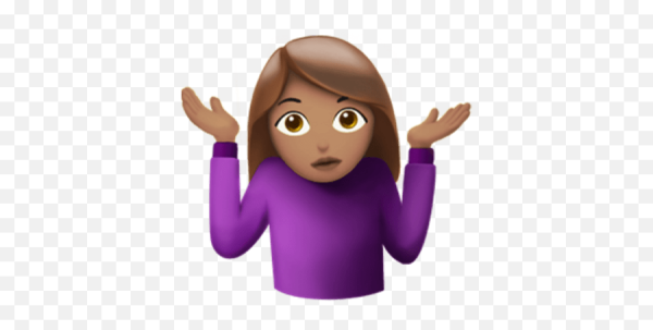 Эмодзи женщина пожимает плечами