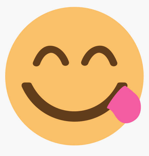 Смайл облизывается