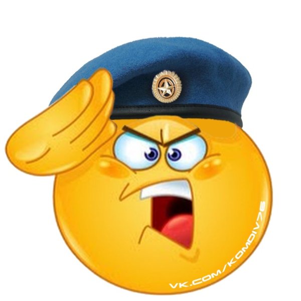 Смайл военный отдает честь