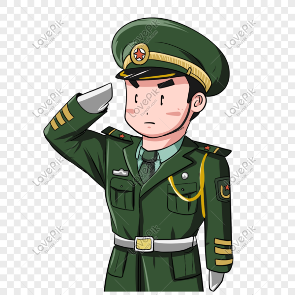 Солдатик отдает честь