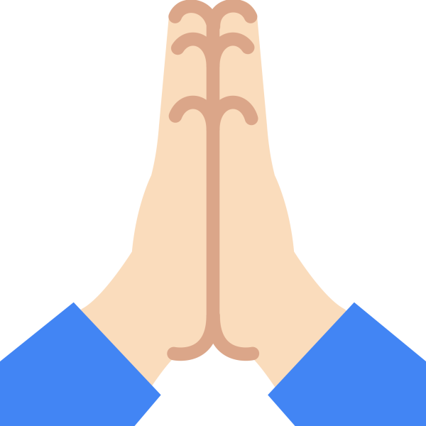 Стикер руки в молитве