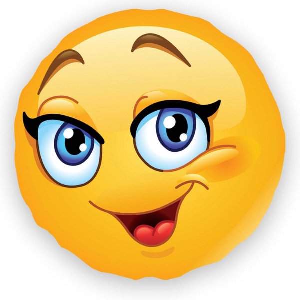 Веселый смайлик девочка