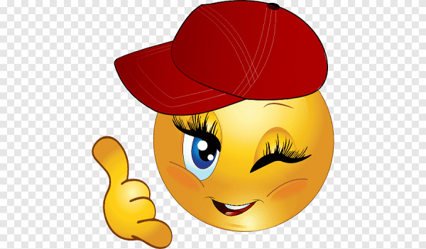 Смайлик девочка в шляпке