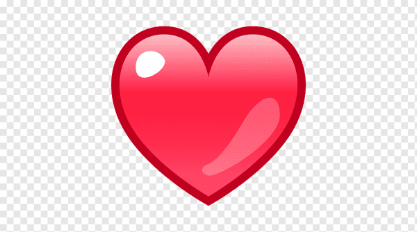 Смайлик сердце на прозрачном фоне