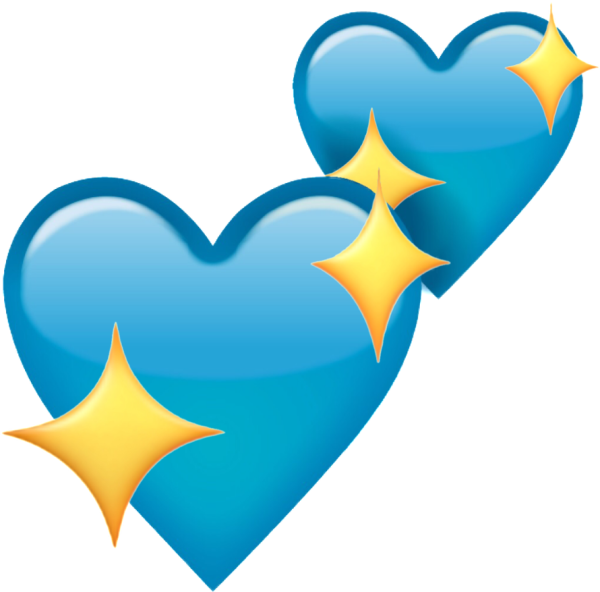 Голубые сердечки