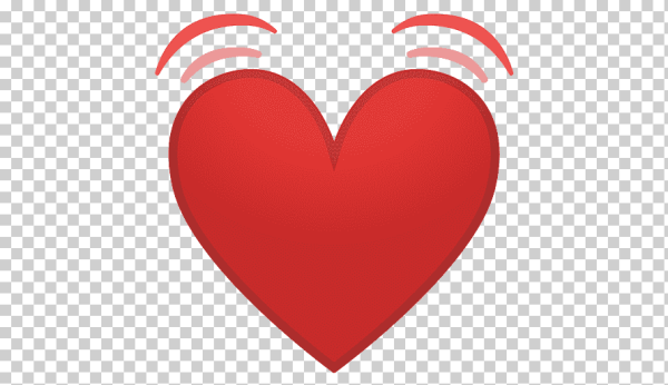 Смайл красное сердечко