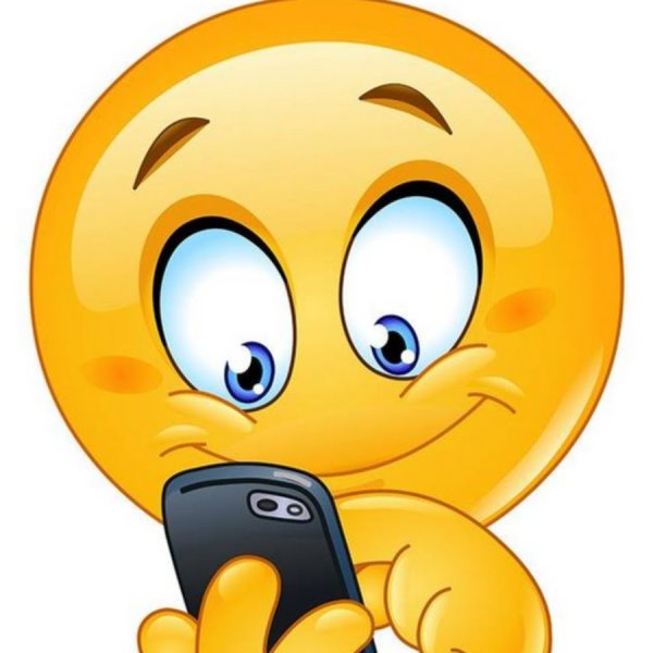 Смайлик с мобильником