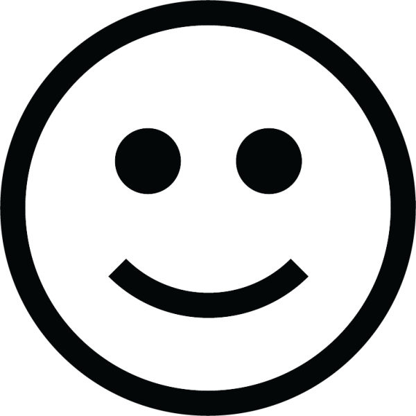 Смайл черно белый