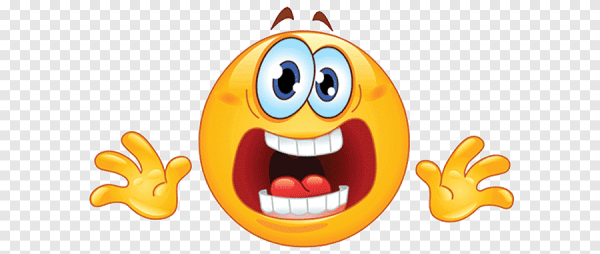 Смайлик ужаса на лице