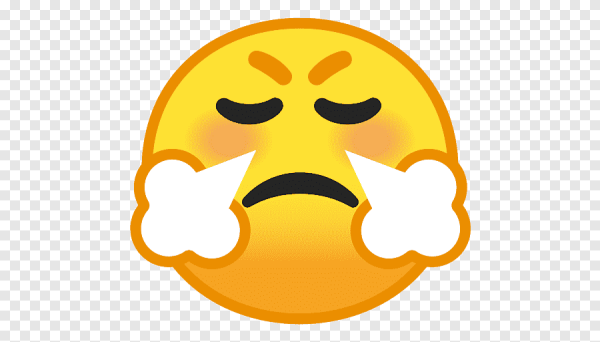 Смайлик с паром из носа