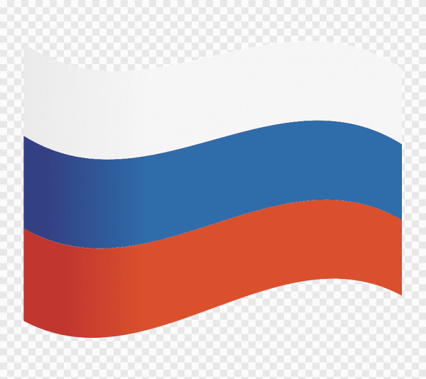 Флажок России на прозрачном фоне
