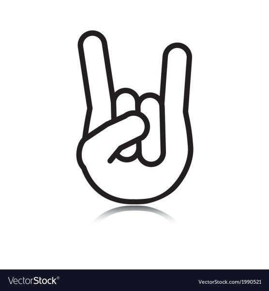 Смайлик показывает рок