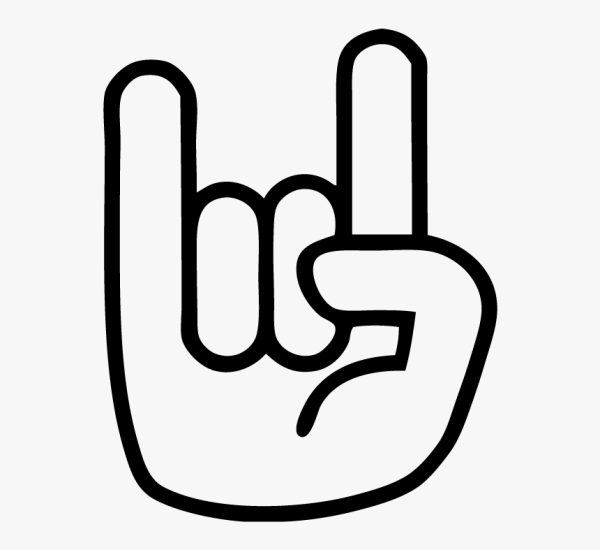 Смайлик два пальца на руке