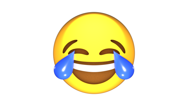 Смеющийся смайлик со слезами