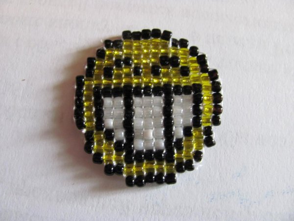 Смайлик из бисера схема