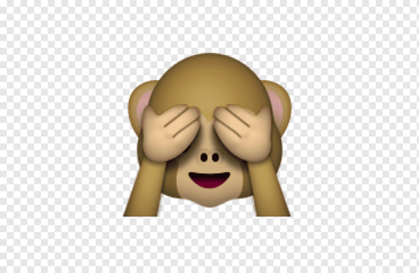 Смайл обезьяна с закрытыми глазами