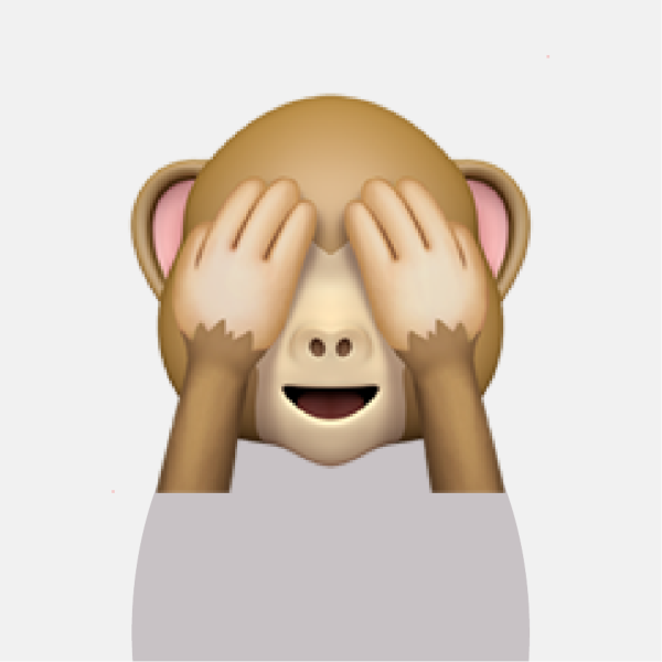 Обезьянка с закрытым глазом