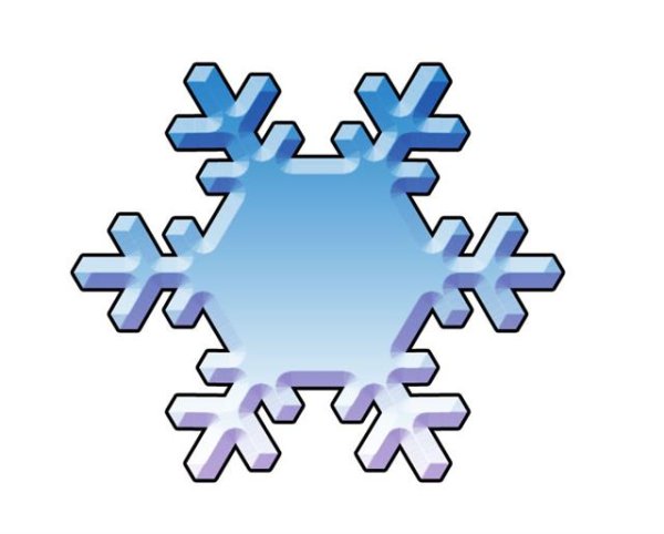 Снежинка в кружочке