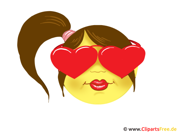 Смайлик девочка поцелуй