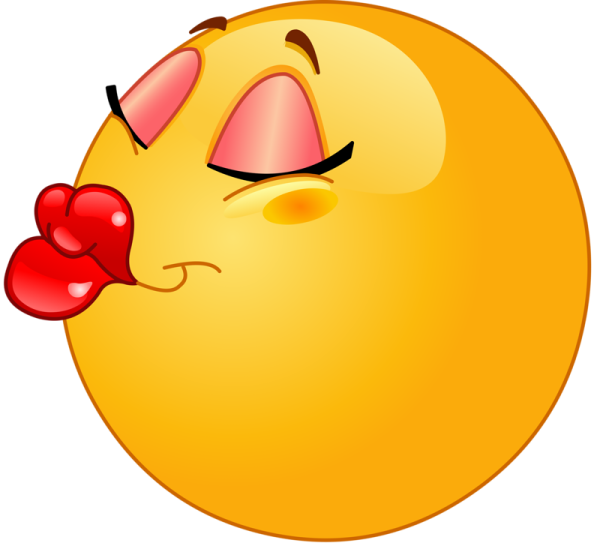 Смайлик поцелуйчик в щёчку