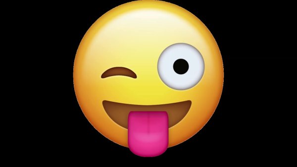 Смайлик на черном фоне