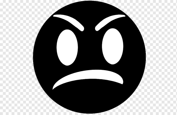 Веселый смайлик черный