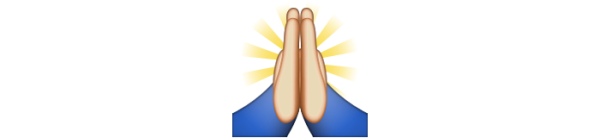 Смайлик две ладони вместе