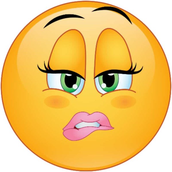 Смайл с надутыми щеками